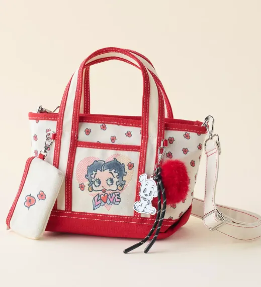 Betty Boop Lips Tote Bag and Pouch Set